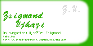 zsigmond ujhazi business card